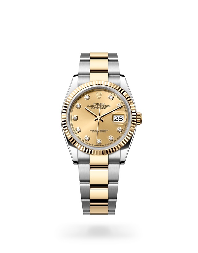 Rolex Datejust 36 in Oyster, 36 mm, Oystersteel and yellow gold - M126233-0018 at Woo Hing Brothers