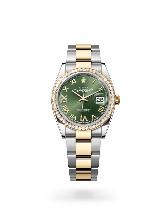 Rolex Datejust 36 in Oyster, 36 mm, Oystersteel, yellow gold and diamonds - M126283RBR-0012 at Woo Hing Brothers