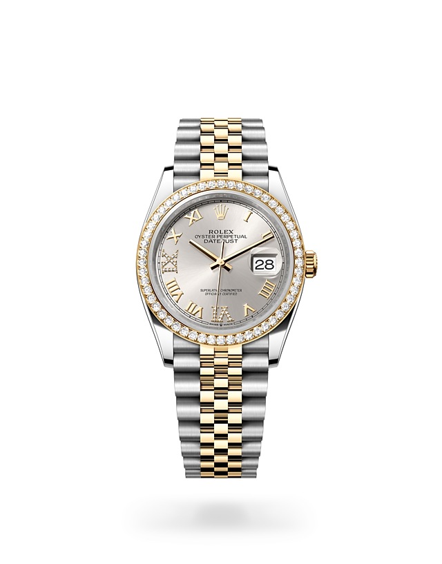 Rolex Datejust 36 in Oyster, 36 mm, Oystersteel, yellow gold and diamonds - M126283RBR-0017 at Woo Hing Brothers