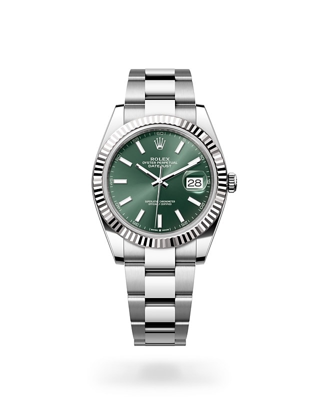 Rolex Datejust 41 in Oyster, 41 mm, Oystersteel and white gold - M126334-0027 at Woo Hing Brothers
