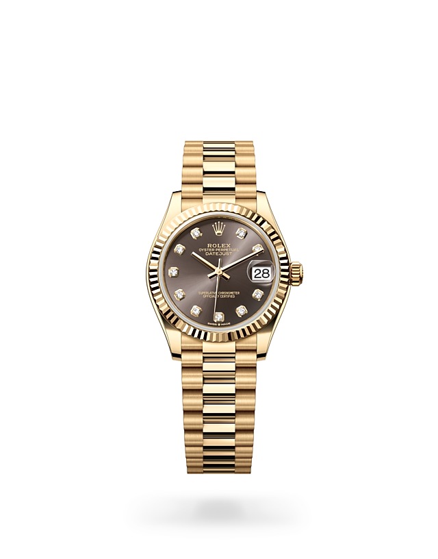 Rolex Datejust 31 in Oyster, 31 mm, yellow gold - M278278-0036 at Woo Hing Brothers