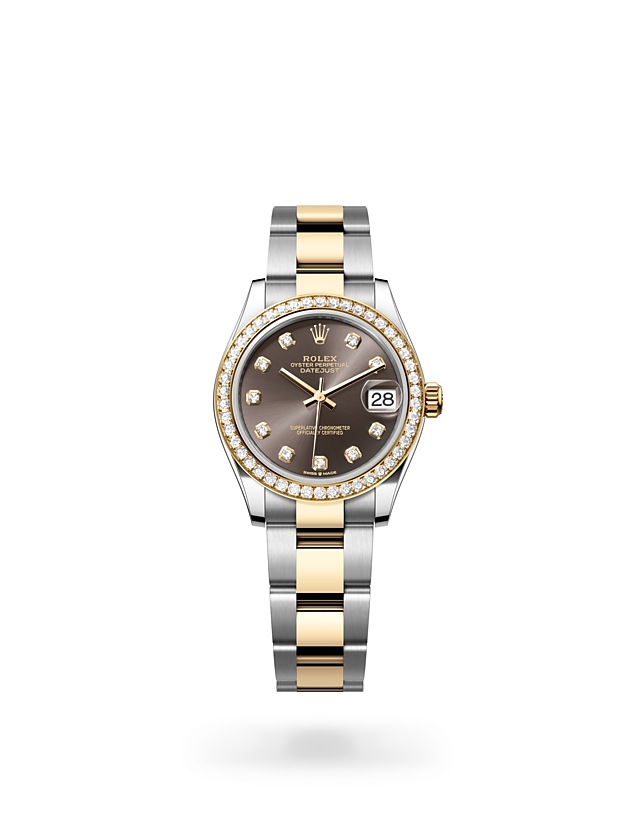 Rolex Datejust 31 in Oyster, 31 mm, Oystersteel, yellow gold and diamonds - M278383RBR-0021 at Woo Hing Brothers